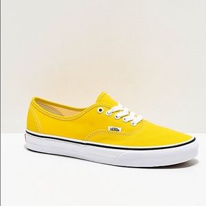 Vans Authentic Vibrant Yellow & White Skate Shoes
